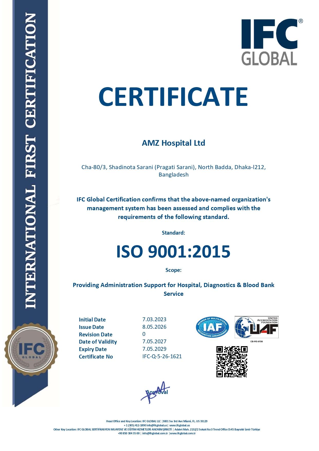 ISO Certificate Page 1